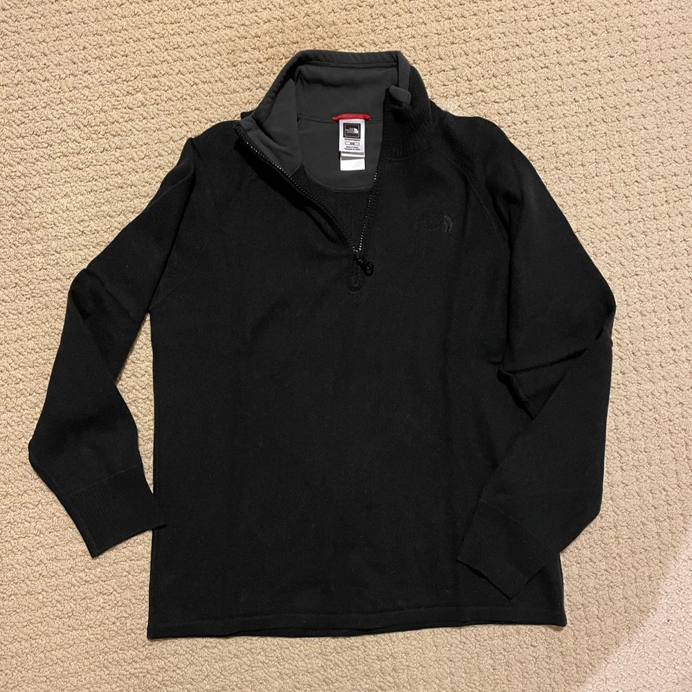 North Face Wool Blend Zipup Turtleneck